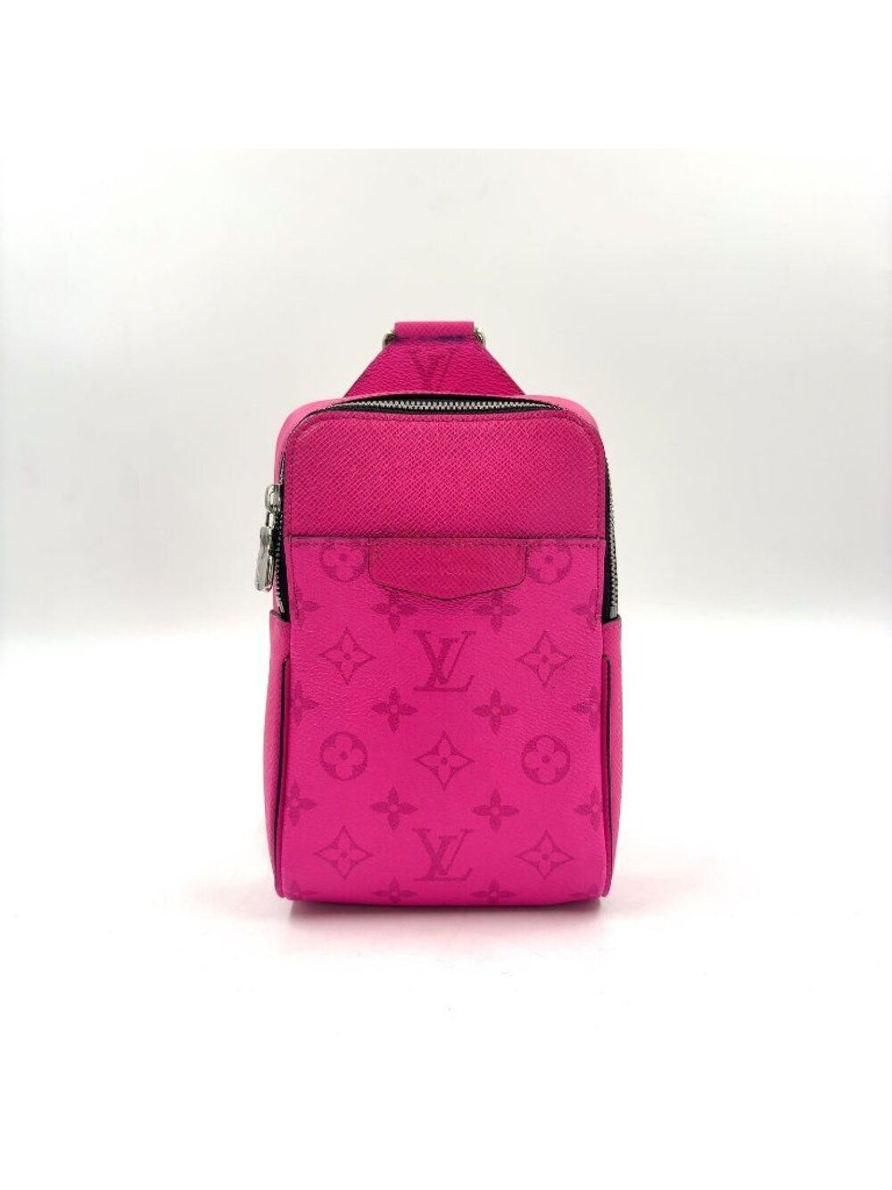 Louis Vuitton Outdoor Sling Fuchsia Pink Belt Bag Silver